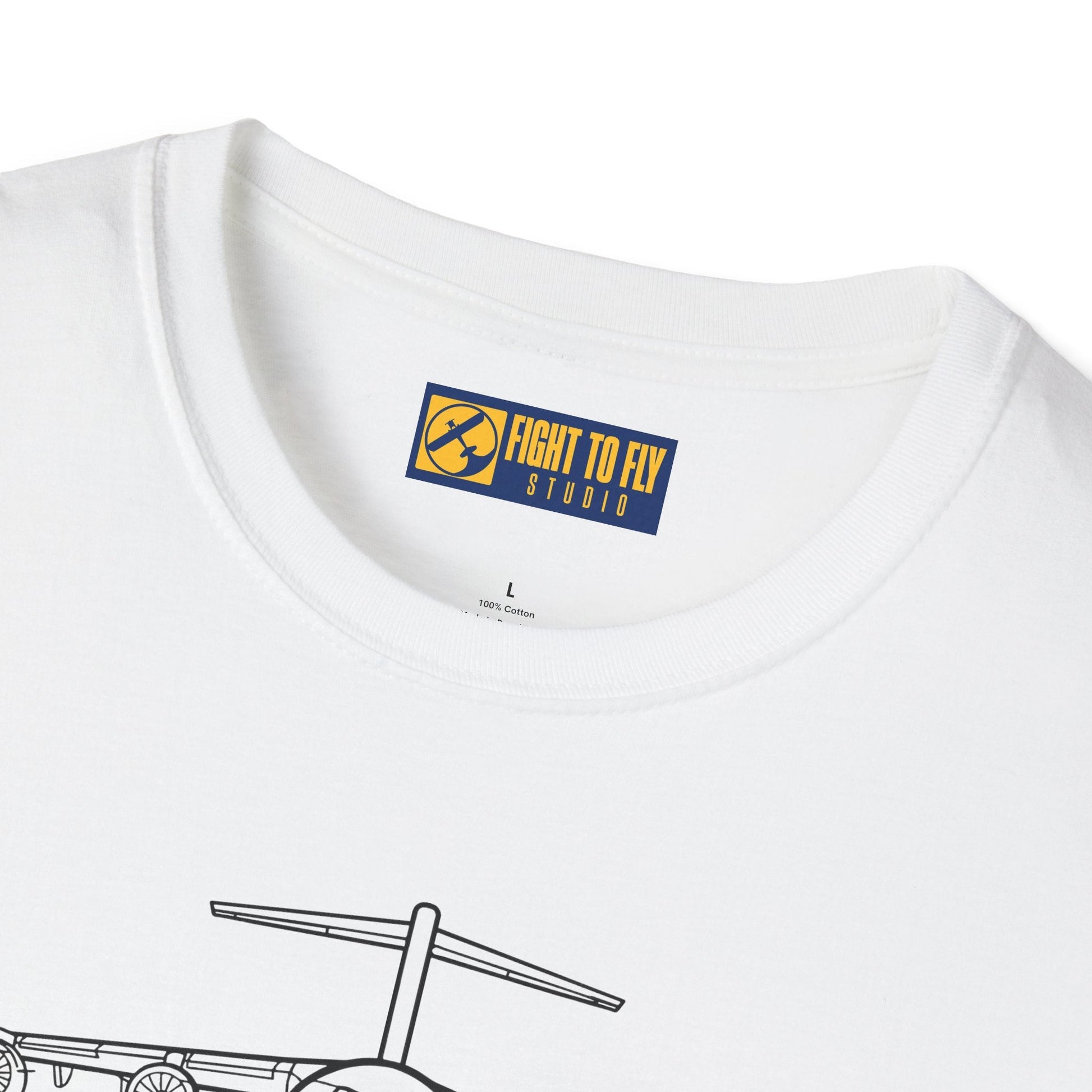 C-17 Front View T-Shirt – Globemaster III Heavy Lift Aircraft Tee - Pilot gifts - WWII warbird t-shirt