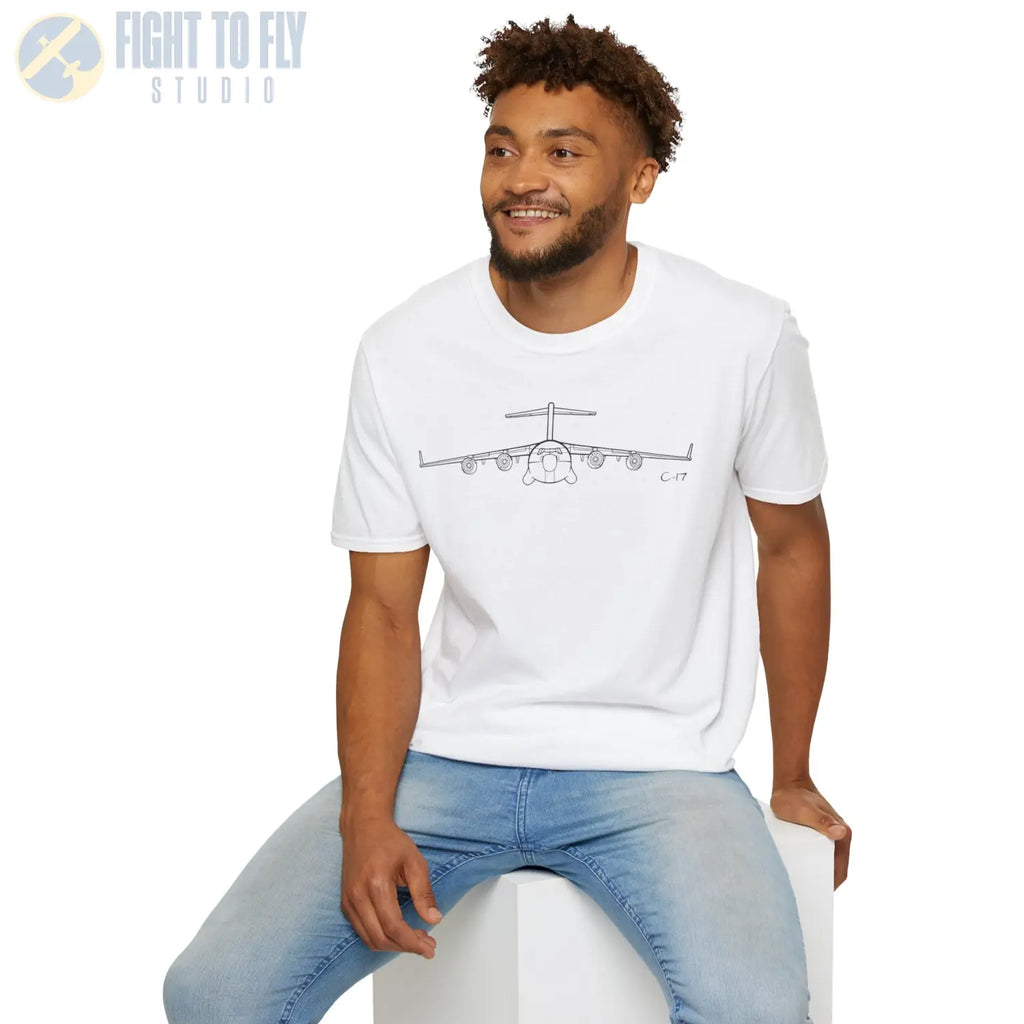 C-17 Globemaster III Front View T-Shirt - Pilot gifts - WWII warbird t-shirt