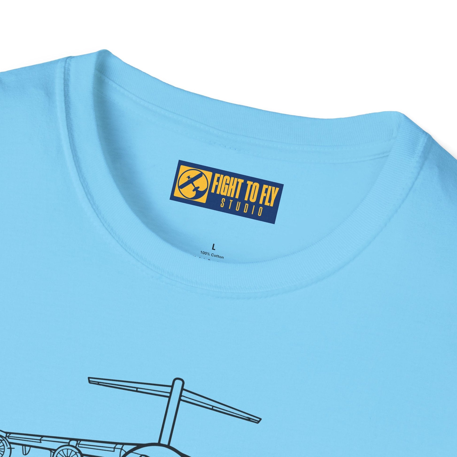 C-17 Front View T-Shirt – Globemaster III Heavy Lift Aircraft Tee - Pilot gifts - WWII warbird t-shirt
