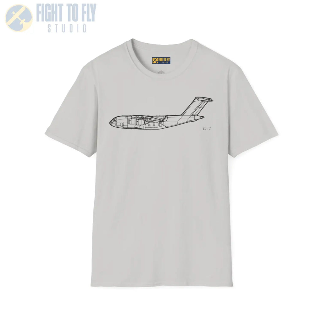 C-17 Globemaster III Side View - T-Shirt - Pilot gifts - WWII warbird t-shirt