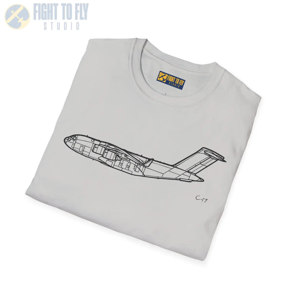 C-17 Globemaster III Side View - T-Shirt - Pilot gifts - WWII warbird t-shirt