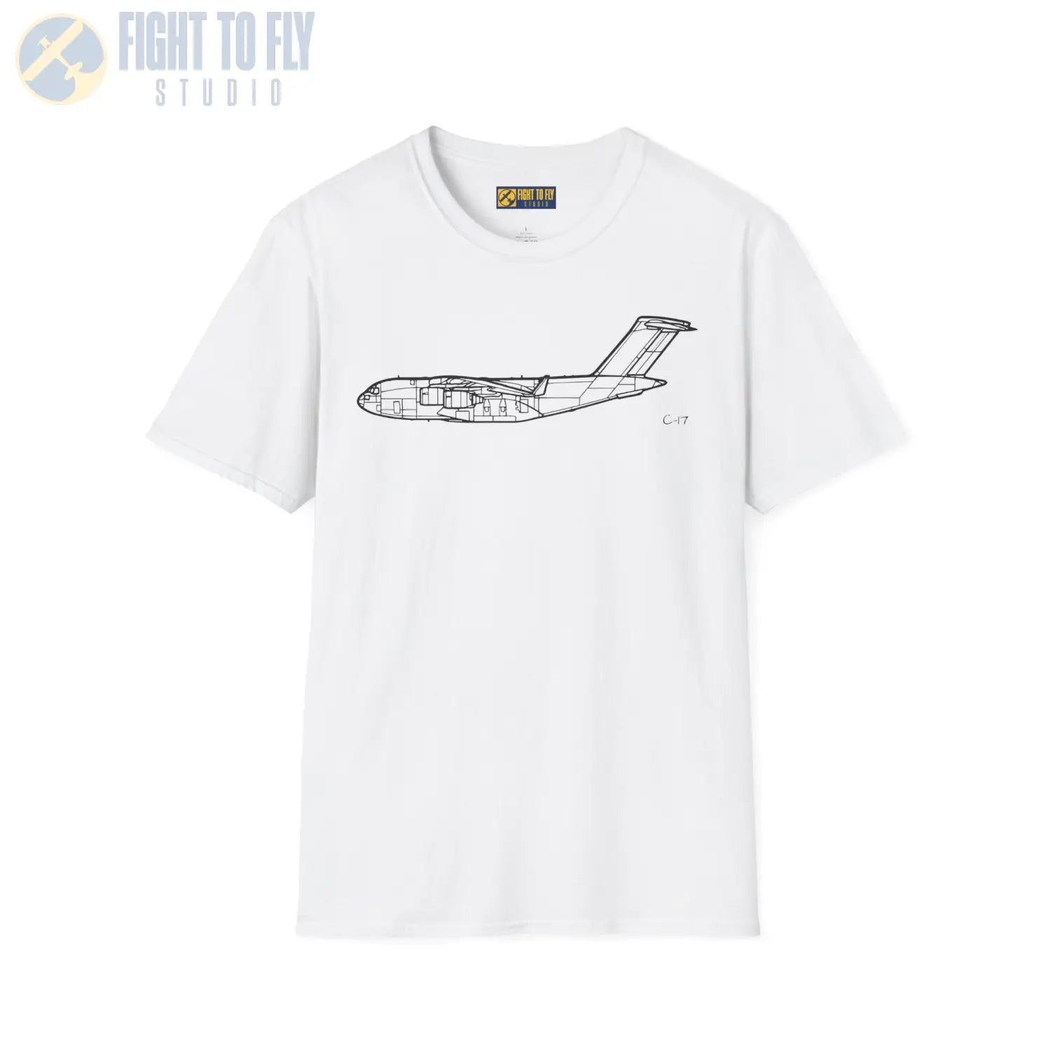 C-17 Globemaster III Side View - T-Shirt - Pilot gifts - WWII warbird t-shirt