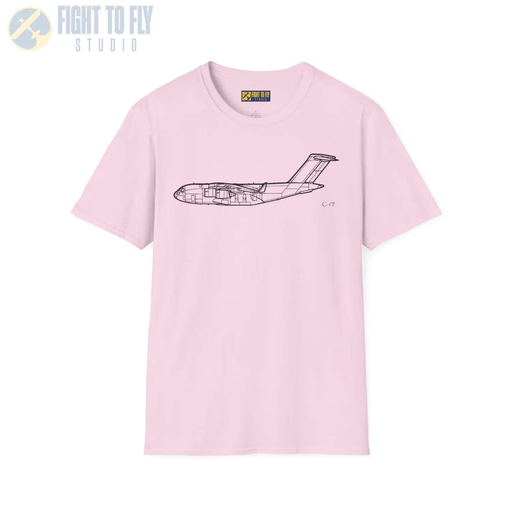 C-17 Globemaster III Side View - T-Shirt - Pilot gifts - WWII warbird t-shirt