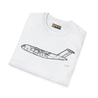 C-17 Globemaster III Side View - T-Shirt - Pilot gifts - WWII warbird t-shirt