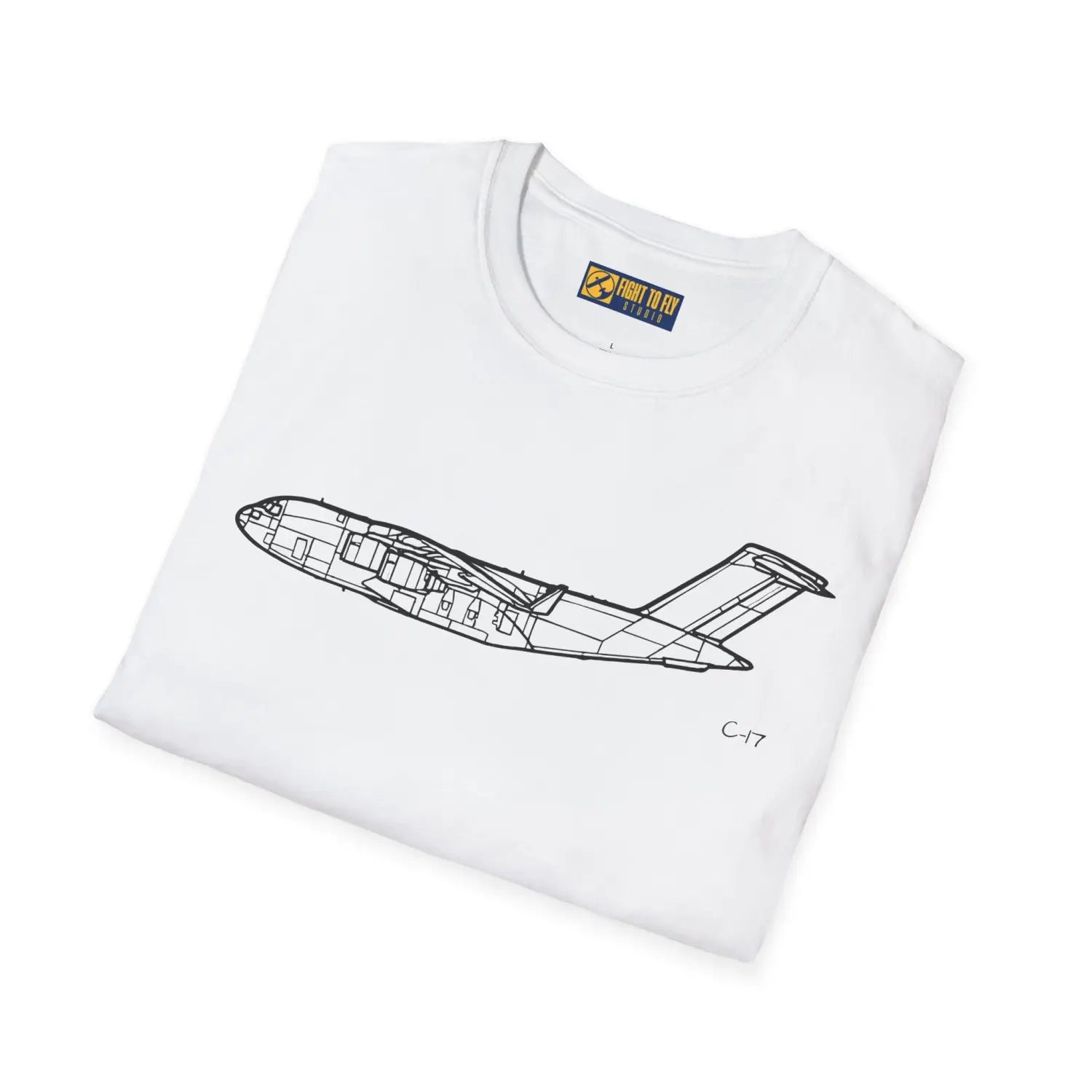 C-17 Globemaster III Side View - T-Shirt - Pilot gifts - WWII warbird t-shirt