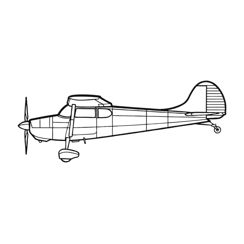 C 170B Die Cut Metal Wall Art - Sign - Pilot gifts - WWII warbird t-shirt