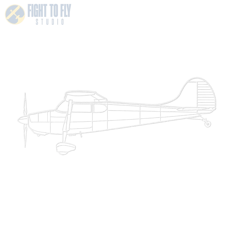 C 170B Die Cut Metal Wall Art - Sign - Pilot gifts - WWII warbird t-shirt