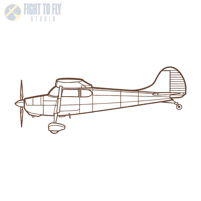 C 170B Die Cut Metal Wall Art - Sign - Pilot gifts - WWII warbird t-shirt