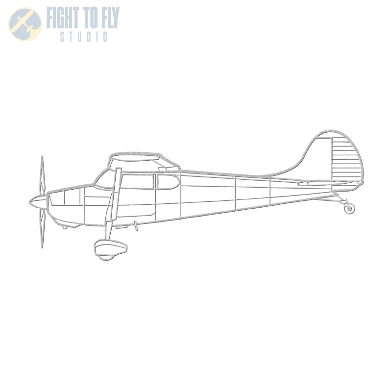 C 170B Die Cut Metal Wall Art - Sign - Pilot gifts - WWII warbird t-shirt