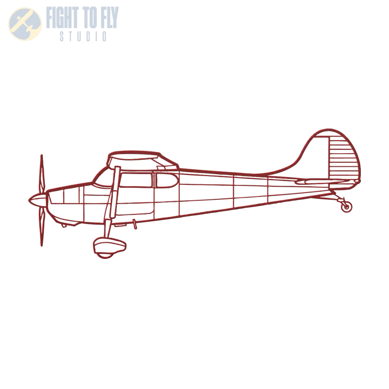 C 170B Die Cut Metal Wall Art - Sign - Pilot gifts - WWII warbird t-shirt