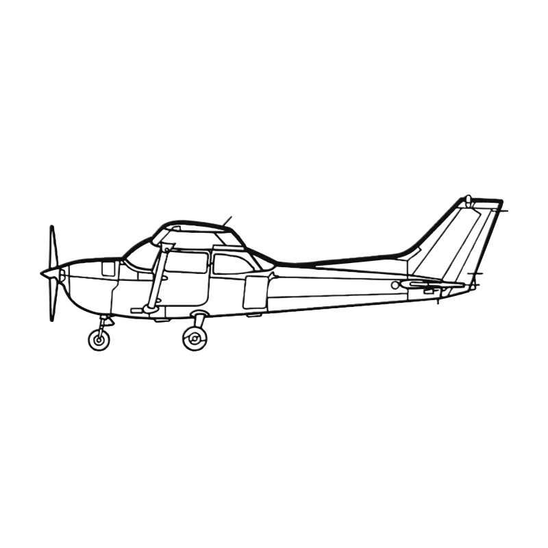 C 172 Die Cut Metal Wall Art - Sign - Pilot gifts - WWII warbird t-shirt