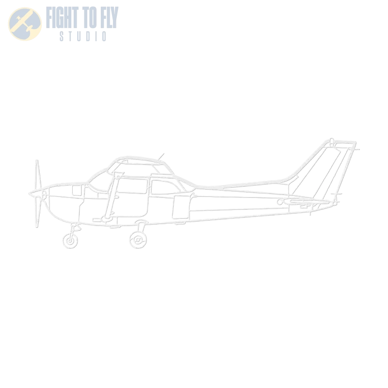 C 172 Die Cut Metal Wall Art - Sign - Pilot gifts - WWII warbird t-shirt