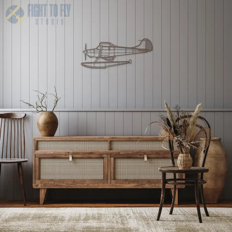 C 172B With Floats Die Cut Metal Wall Art - Sign - Pilot gifts - WWII warbird t-shirt