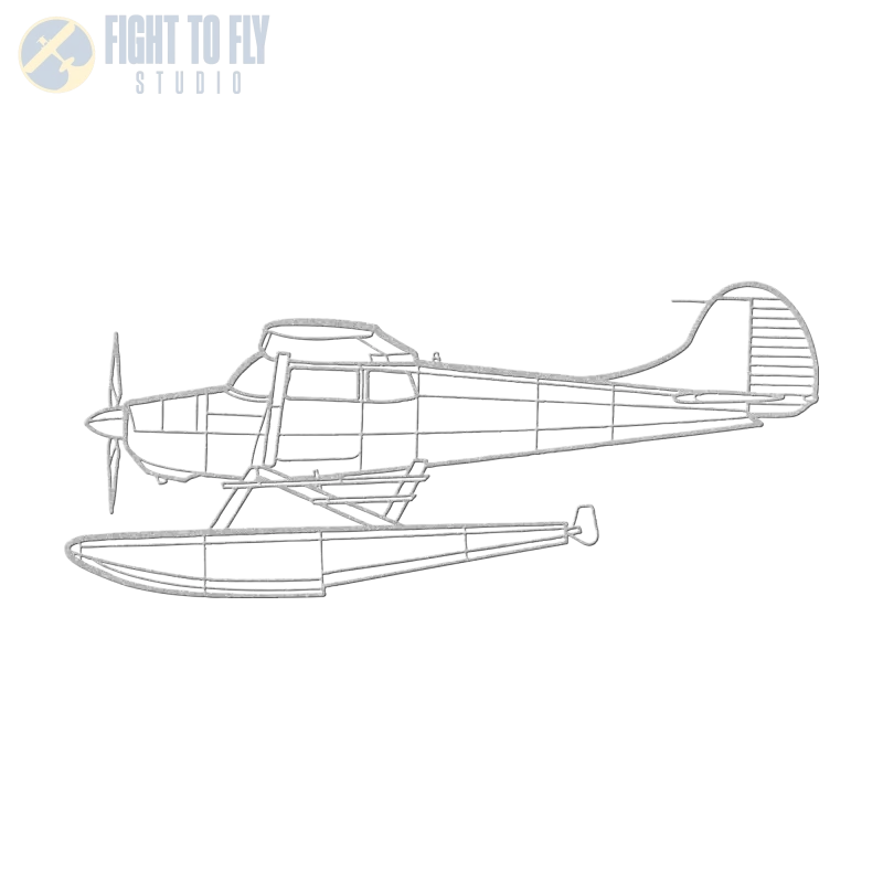 C 172B With Floats Die Cut Metal Wall Art - Sign - Pilot gifts - WWII warbird t-shirt