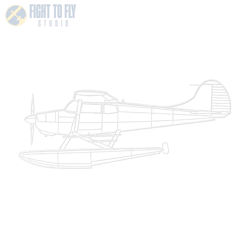 C 172B With Floats Die Cut Metal Wall Art - Sign - Pilot gifts - WWII warbird t-shirt