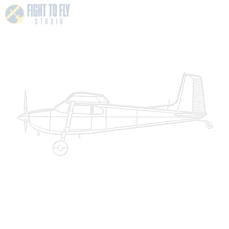 C 180F Die Cut Metal Wall Art - Sign - Pilot gifts - WWII warbird t-shirt