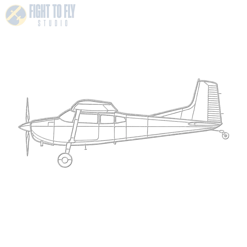 C 180K Die Cut Metal Wall Art - Sign - Pilot gifts - WWII warbird t-shirt
