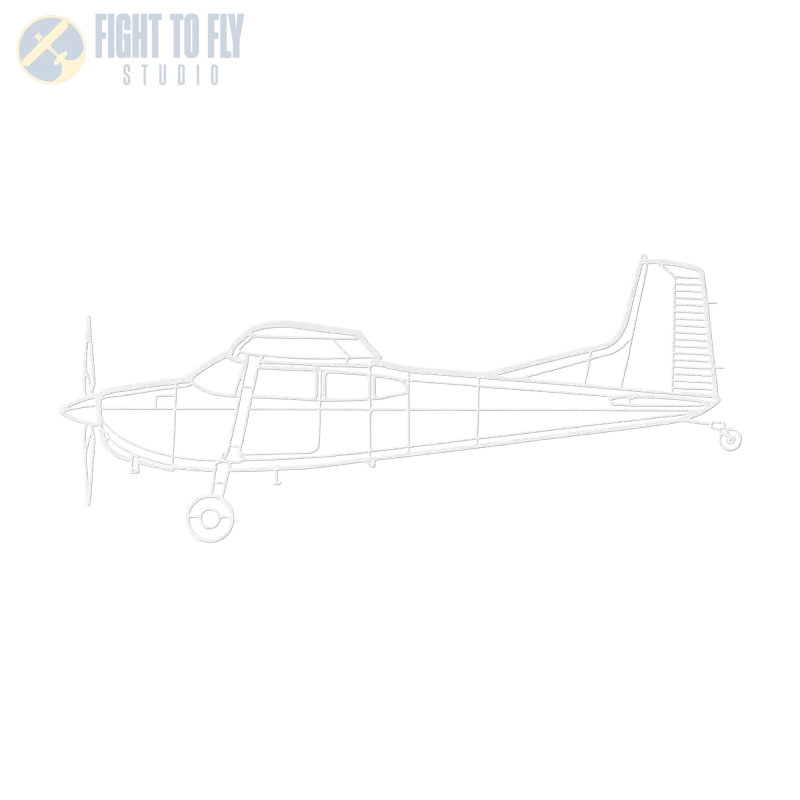 C 180K Die Cut Metal Wall Art - Sign - Pilot gifts - WWII warbird t-shirt