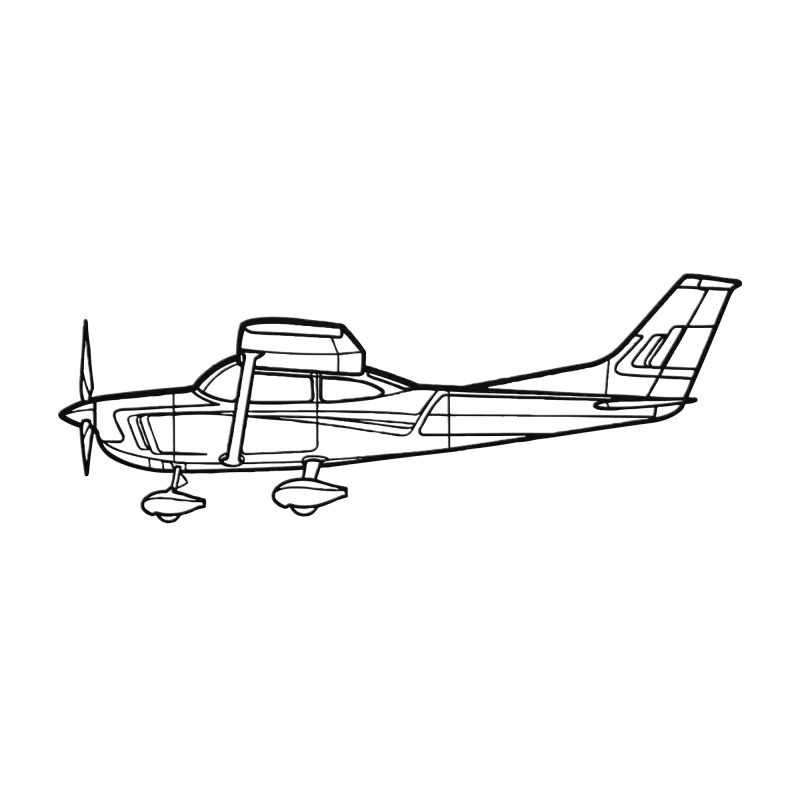 C 182 Die Cut Metal Wall Art - Sign - Pilot gifts - WWII warbird t-shirt