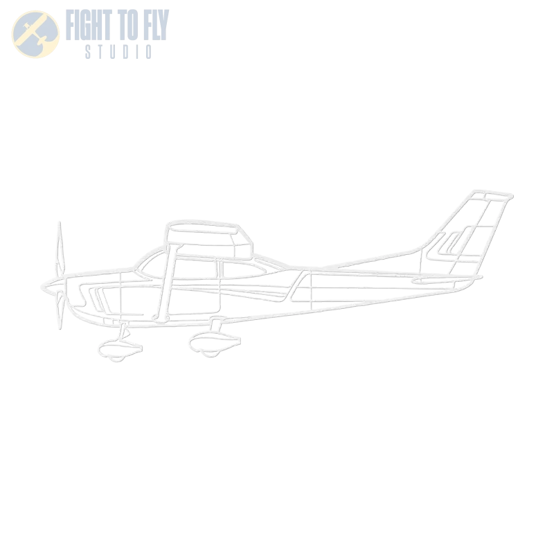 C 182 Die Cut Metal Wall Art - Sign - Pilot gifts - WWII warbird t-shirt