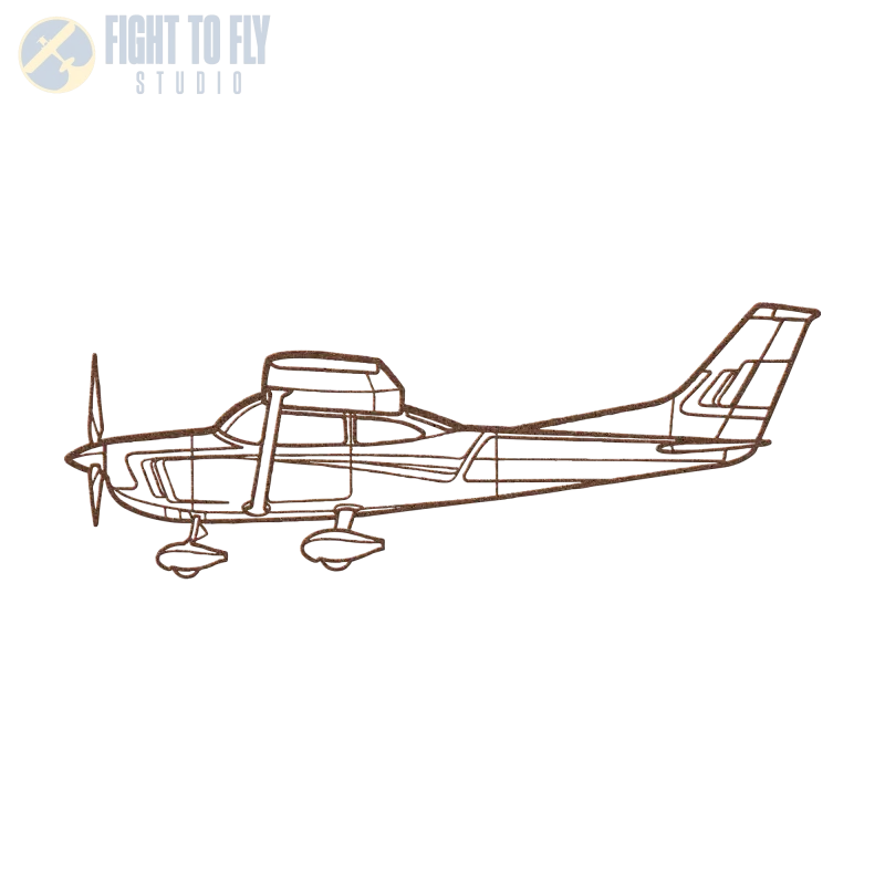 C 182 Die Cut Metal Wall Art - Sign - Pilot gifts - WWII warbird t-shirt