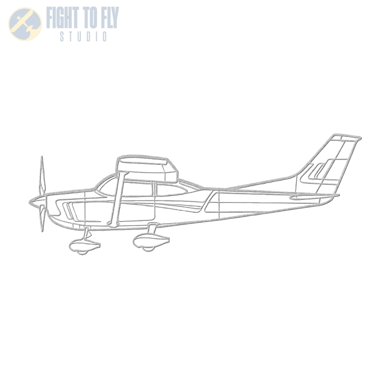 C 182 Die Cut Metal Wall Art - Sign - Pilot gifts - WWII warbird t-shirt