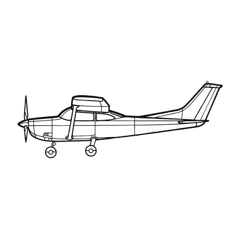 C 182H Die Cut Metal Wall Art - Sign - Pilot gifts - WWII warbird t-shirt