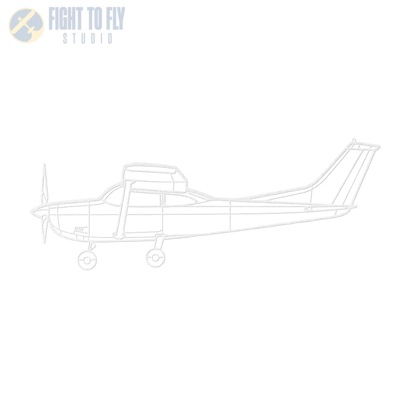 C 182H Die Cut Metal Wall Art - Sign - Pilot gifts - WWII warbird t-shirt
