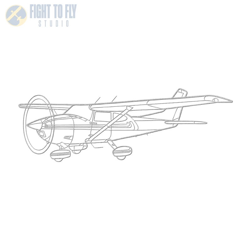 C 182K Die Cut Metal Wall Art - Sign - Pilot gifts - WWII warbird t-shirt