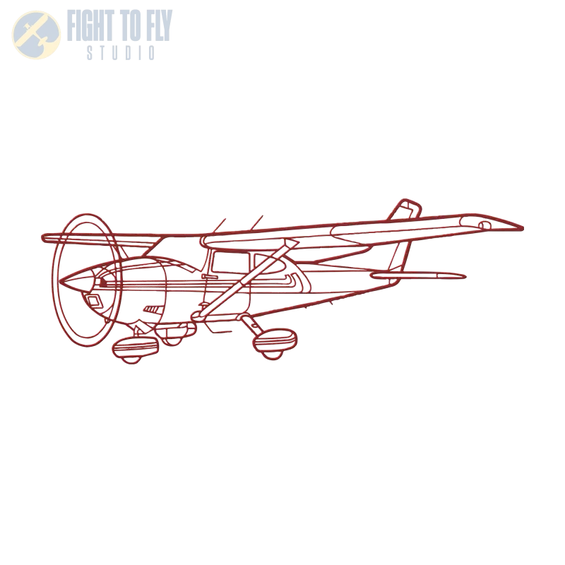 C 182K Die Cut Metal Wall Art - Sign - Pilot gifts - WWII warbird t-shirt