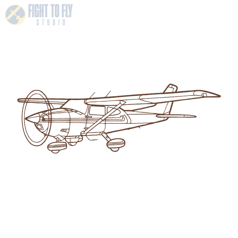C 182K Die Cut Metal Wall Art - Sign - Pilot gifts - WWII warbird t-shirt