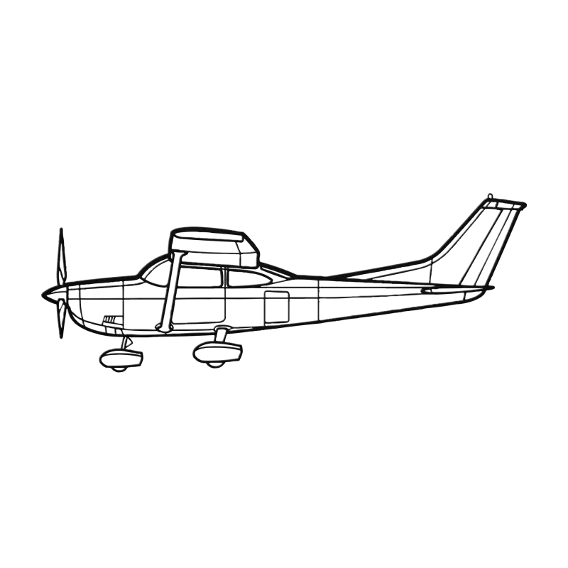 C 182P Die Cut Metal Wall Art - Sign - Pilot gifts - WWII warbird t-shirt