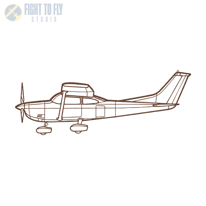 C 182P Die Cut Metal Wall Art - Sign - Pilot gifts - WWII warbird t-shirt