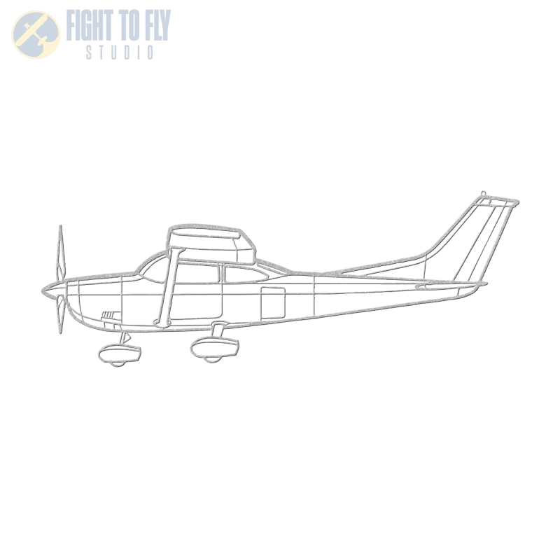 C 182P Die Cut Metal Wall Art - Sign - Pilot gifts - WWII warbird t-shirt