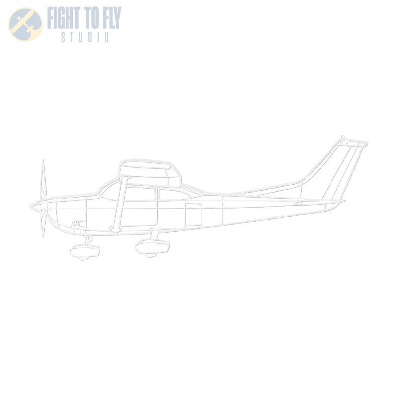 C 182P Die Cut Metal Wall Art - Sign - Pilot gifts - WWII warbird t-shirt
