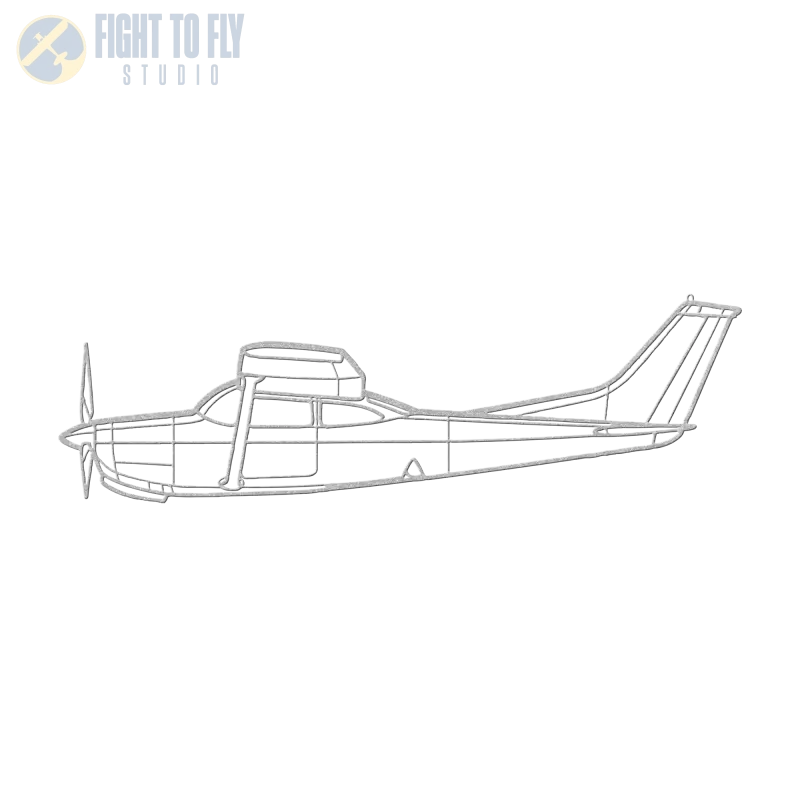 C 182RG Die Cut Metal Wall Art - Sign - Pilot gifts - WWII warbird t-shirt