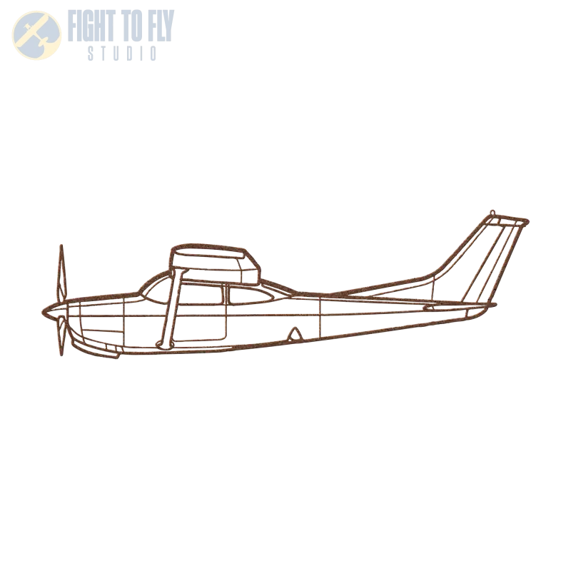 C 182RG Die Cut Metal Wall Art - Sign - Pilot gifts - WWII warbird t-shirt