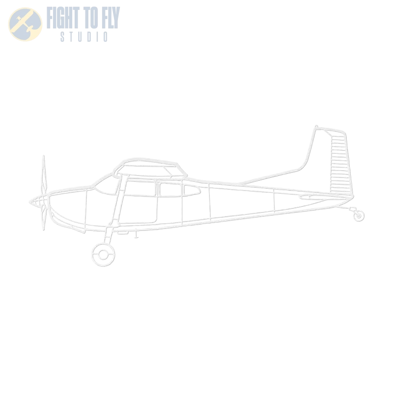C 185F Die Cut Metal Wall Art - Sign - Pilot gifts - WWII warbird t-shirt