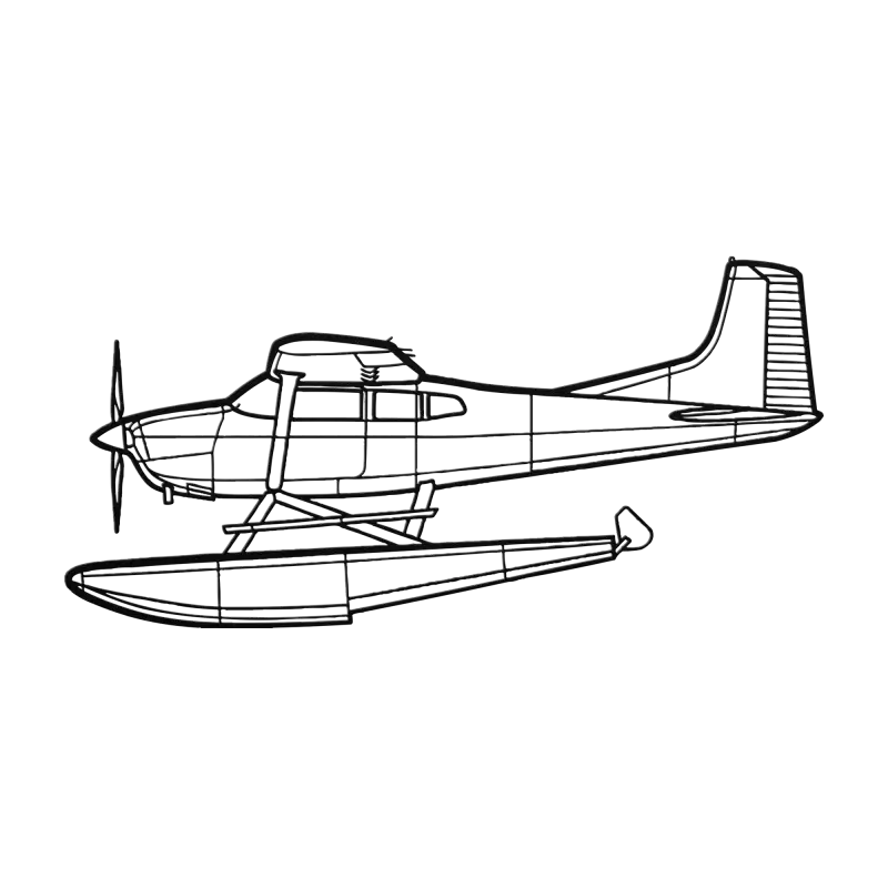 C 185F Floats Die Cut Metal Wall Art - Sign - Pilot gifts - WWII warbird t-shirt