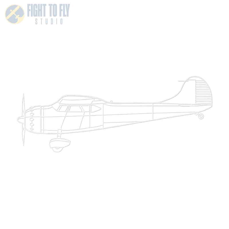 C 195 Die Cut Metal Wall Art - Sign - Pilot gifts - WWII warbird t-shirt