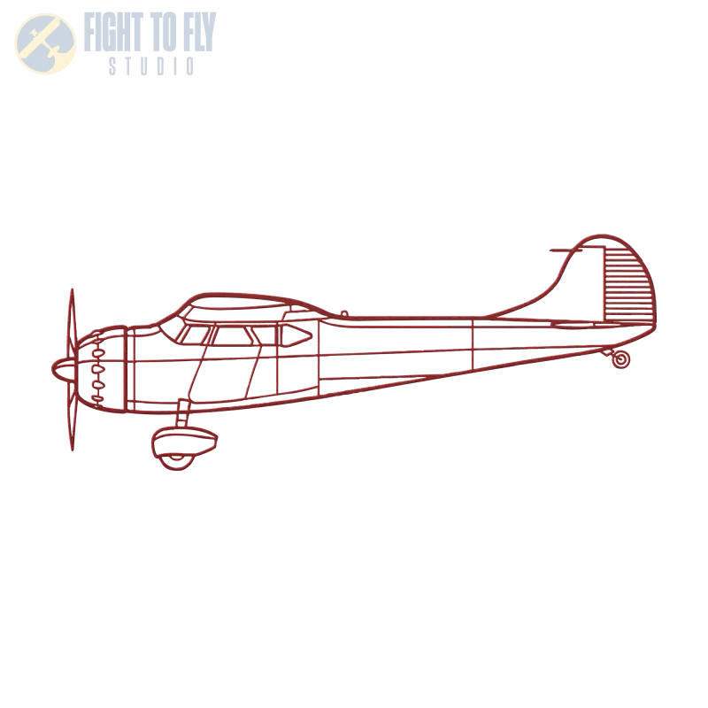 C 195 Die Cut Metal Wall Art - Sign - Pilot gifts - WWII warbird t-shirt