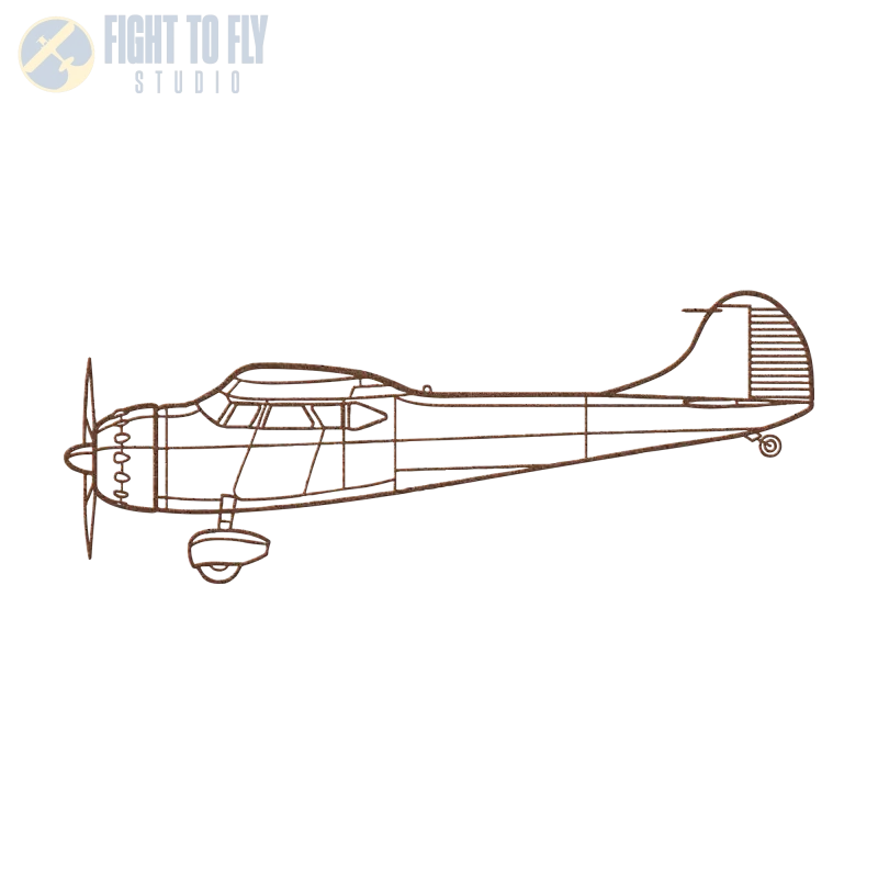 C 195 Die Cut Metal Wall Art - Sign - Pilot gifts - WWII warbird t-shirt