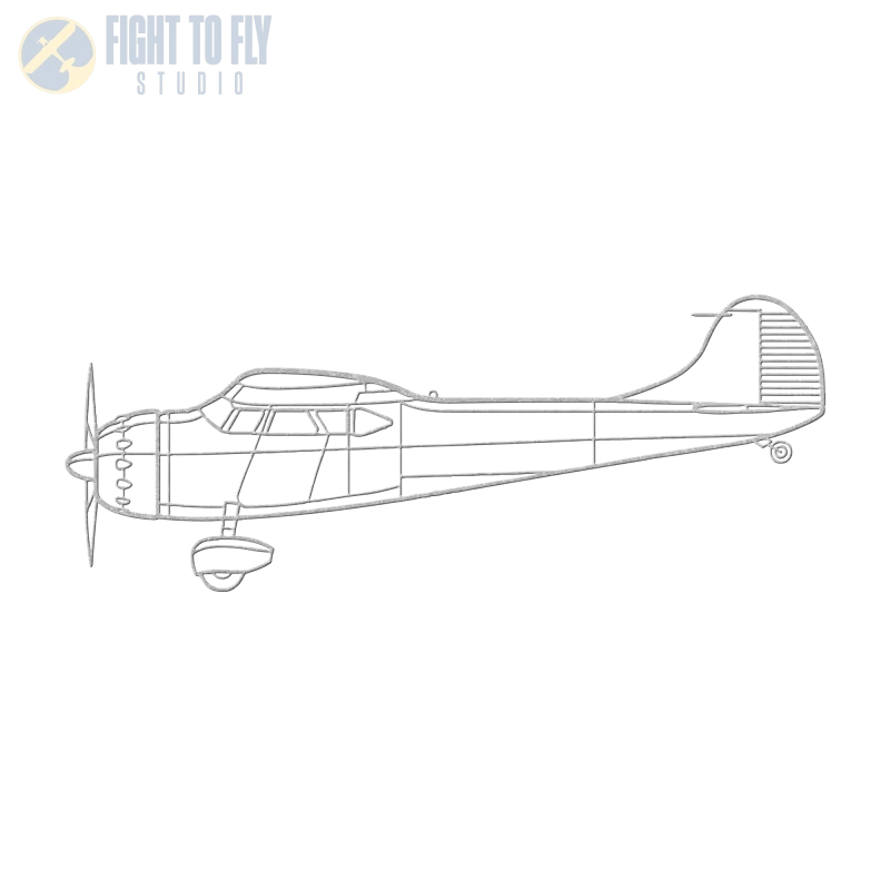 C 195 Die Cut Metal Wall Art - Sign - Pilot gifts - WWII warbird t-shirt