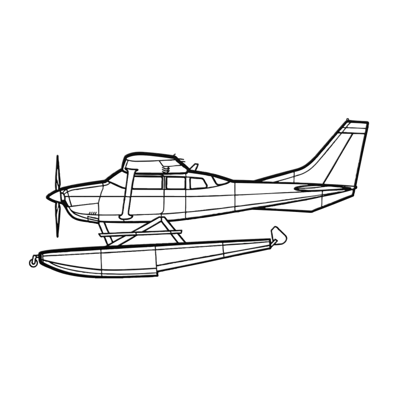 C 206 Die Cut Metal Wall Art - Sign - Pilot gifts - WWII warbird t-shirt