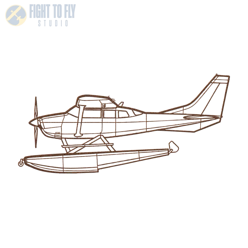 C 206 Die Cut Metal Wall Art - Sign - Pilot gifts - WWII warbird t-shirt