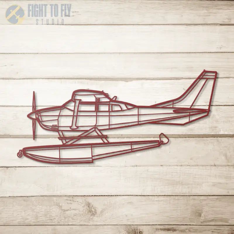 C 206 Die Cut Metal Wall Art - Sign - Pilot gifts - WWII warbird t-shirt
