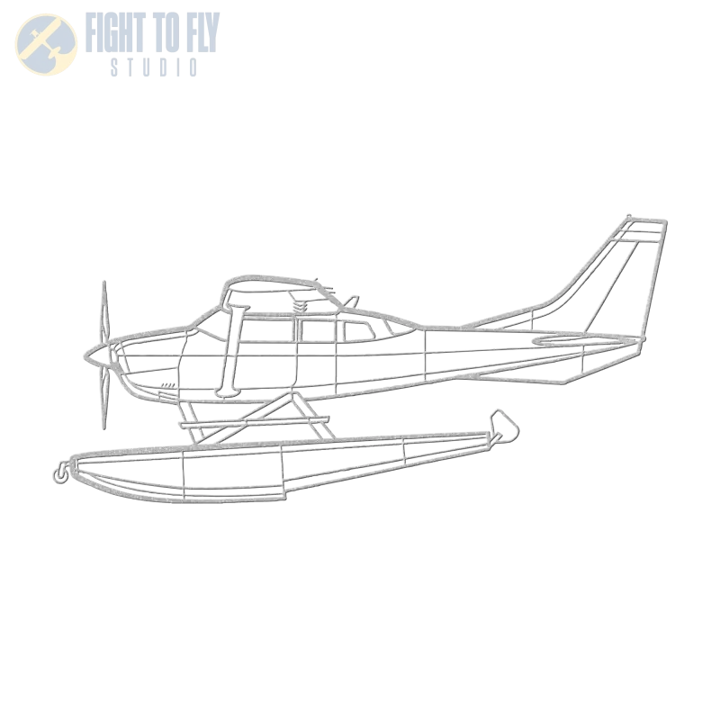 C 206 Die Cut Metal Wall Art - Sign - Pilot gifts - WWII warbird t-shirt