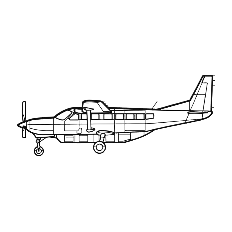 C 208 Die Cut Wall Art - Metal Sign - Pilot gifts - WWII warbird t-shirt
