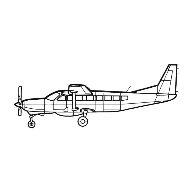 C 208B Die Cut Metal Wall Art - Sign - Pilot gifts - WWII warbird t-shirt