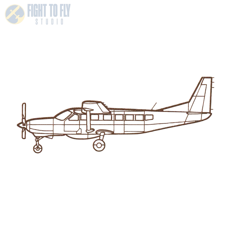 C 208B Die Cut Metal Wall Art - Sign - Pilot gifts - WWII warbird t-shirt